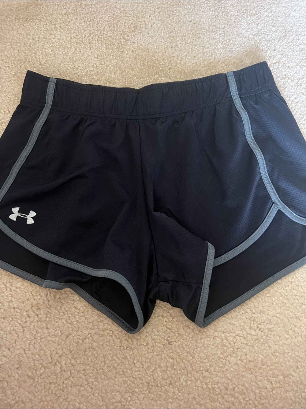 Under Armour Black Women's Athletic Shorts with Gray Trim